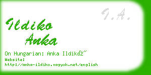 ildiko anka business card